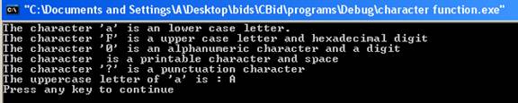 program output