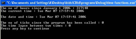 program output