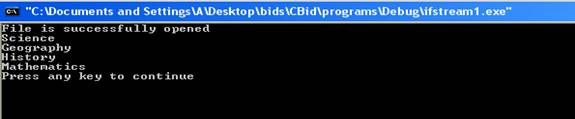 program output