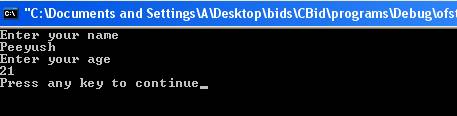 program output